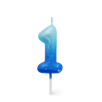 Tortenkerze - Happy Birthday Candle - Blue - 1