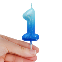 Tortenkerze - Happy Birthday Candle - Blue - 1