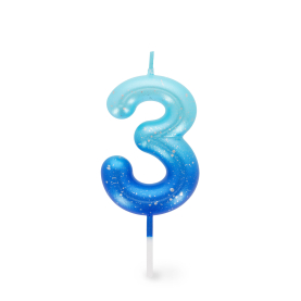 Tortenkerze - Happy Birthday Candle - Blue - 3