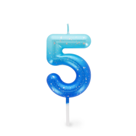 Tortenkerze - Happy Birthday Candle - Blue - 5
