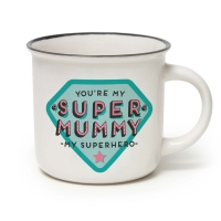 Porzellantasse - Cup-Puccino - Super Mummy