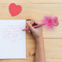 Leuchtender Kugelschreiber - Writing is Magic - Heart