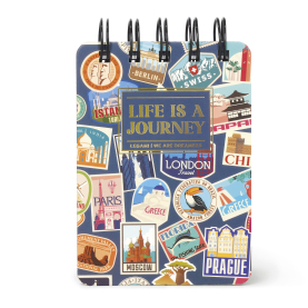 Spiral-Notizblock - Mini - Travel Stickers