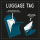 Kofferetikett - Luggage Tag - Petrol Blue