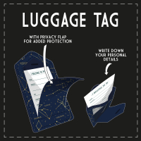 Kofferetikett - Luggage Tag - Stars
