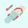 Kofferetikett - Luggage Tag - Flowers