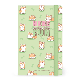 Liniertes Notizbuch - Medium - Photo Notebook - Corgi