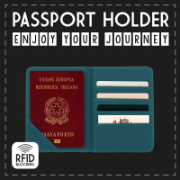 Reisepasshülle - Passport Holder - Petrol Blue