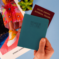 Reisepasshülle - Passport Holder - Petrol Blue