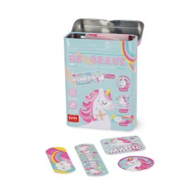 30 Bedruckte Pflaster - Be Brave - Unicorn