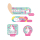 30 Bedruckte Pflaster - Be Brave - Unicorn