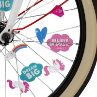 Set mit 30 Dekorationen für Fahrradspeichen - Pimp Your Bike! - Unicorn