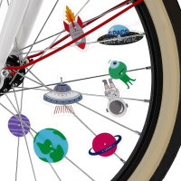 Set mit 30 Dekorationen für Fahrradspeichen - Pimp Your Bike! - Space