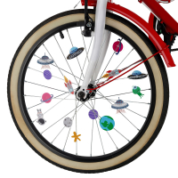 Set mit 30 Dekorationen für Fahrradspeichen - Pimp Your Bike! - Space
