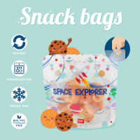 3er-Set Lebensmittelbeutel - Snack Bags - Space