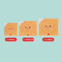 3er-Set Lebensmittelbeutel - Snack Bags - Cookie