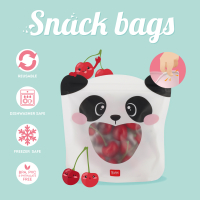 3er-Set Lebensmittelbeutel - Snack Bags - Panda