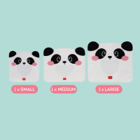 3er-Set Lebensmittelbeutel - Snack Bags - Panda