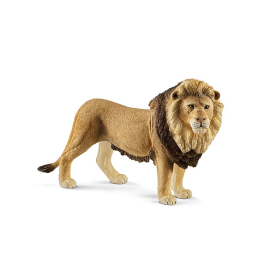 Plastikfigur eines Schleich Wild Life Löwen in natürlichen Farben, 7,3 cm groß.