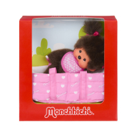 Monchhichi Plüschfigur Girl mit Cot 20cm