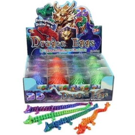 Drachenei 3D Magic Ø6,5x8,5cm 4fach sortiert