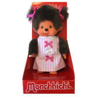 Monchhichi Mädchen mit pinkem Band 20 cm
