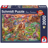 Puzzle Der Schatz der Drachen mit 2000 Teilen und...