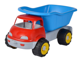 Sandfahrzeug LKW Kipper rot/blau