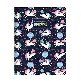Liniertes Notizbuch - Large - B5-Format - Einhorn