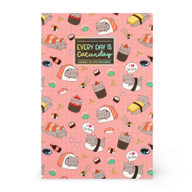 Blanko Notizbuch - Medium - A5-Format - Sushi Cat