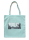 Baumwoll-Shoppingbag Skyline Bär türkis