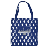 Baumwoll-Shoppingbag Skyline Bär All Over
