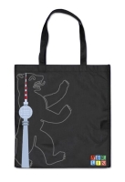 Shoppingbag BERLIN Bär TV-Turm schwarz-grau