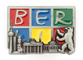Magnet BERLIN Logo Relief Metall