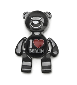 Magnet Metall-Bär I love BERLIN schwarz