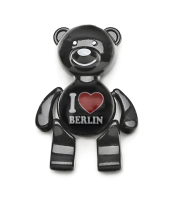 Magnet Metall-Bär I love BERLIN schwarz