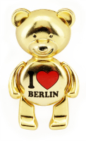Magnet Metall-Bär I love BERLIN gold