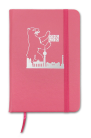Kleines Notizheft pink BERLIN Bär Skyline