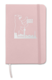 Kleines Notizheft rosa BERLIN Bär Skyline