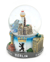 Schneekugel BERLIN blau groß