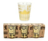 Schnapsglas Monumente gold frosted 3er Set