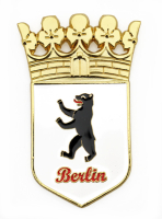 Magnet Metall Form BLN Wappen weiß Bär