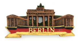 Magnet Poly 3D B´Tor BERLIN gold auf Flagge