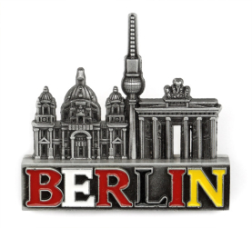 Miniatur Metall BERLIN Bunt Dom/TV Turm/B`Tor