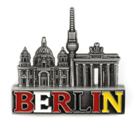 Miniatur Metall BERLIN Bunt Dom/TV Turm/B`Tor