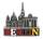 Miniatur Metall BERLIN Bunt Dom/TV Turm/B`Tor
