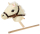 STECKENPFERD mit abnehmbarem Stecken beige 75 cm