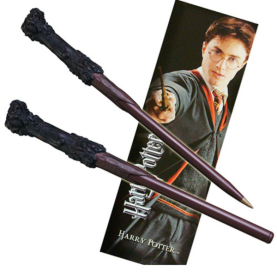 Harry Potter Zauberstab-Kugelschreiber & Lesezeichen Harry Potter