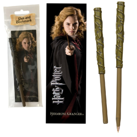 Harry Potter Hermine Zauberstab-Kugelschreiber & Lesezeichen