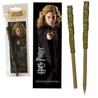 Harry Potter Hermine Zauberstab-Kugelschreiber & Lesezeichen
